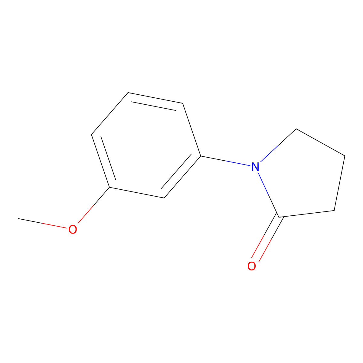 1-(3-Methoxyphenyl)-2-pyrrolidinone molecular structure, CAS 30425-46-8