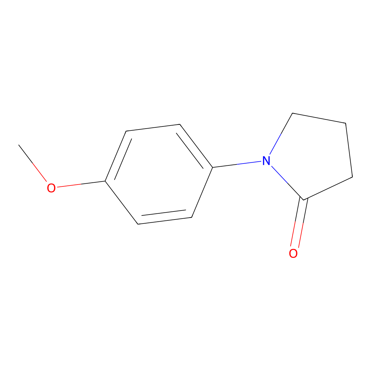 1-(4-Methoxyphenyl)-2-pyrrolidinone molecular structure, CAS 30425-47-9