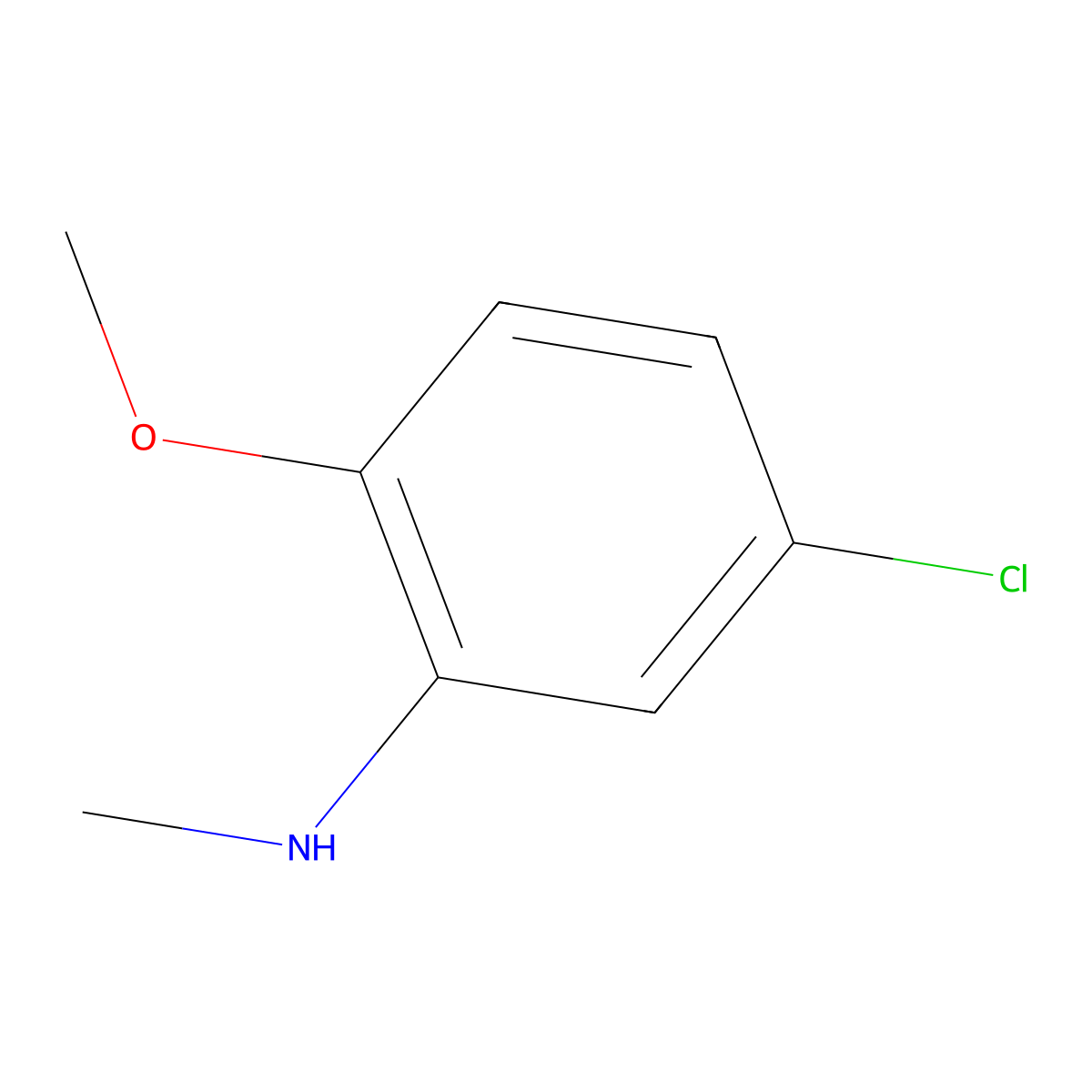 5-Chloro-2-methoxy-N-methylaniline molecular structure, CAS 30427-11-3