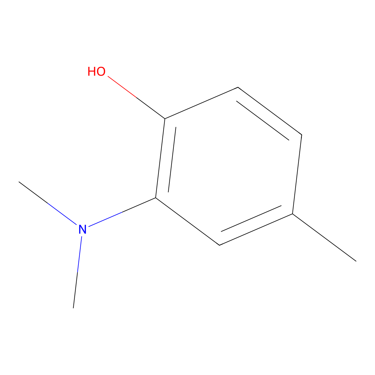 2-(Dimethylamino)-4-methylphenol molecular structure, CAS 30427-16-8