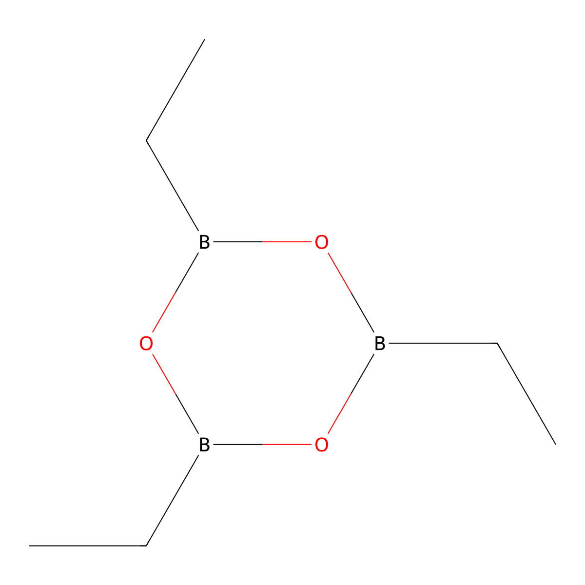 Triethyl-1,3,5,2,4,6-trioxatriborinane molecular structure, CAS 3043-60-5
