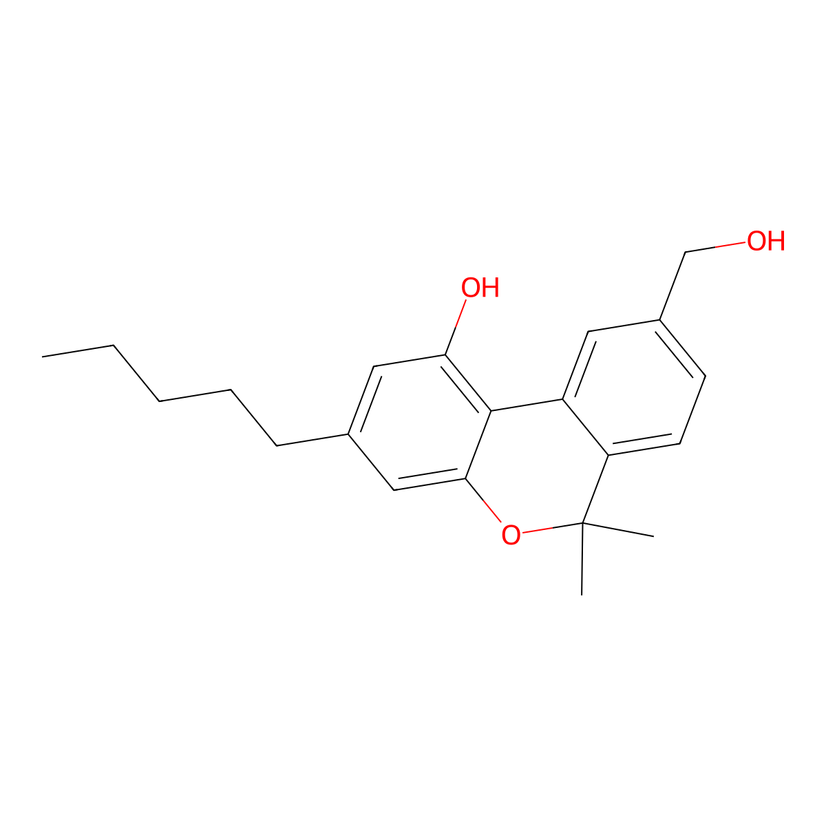 11-Hydroxycannabinol molecular structure, CAS 30432-08-7