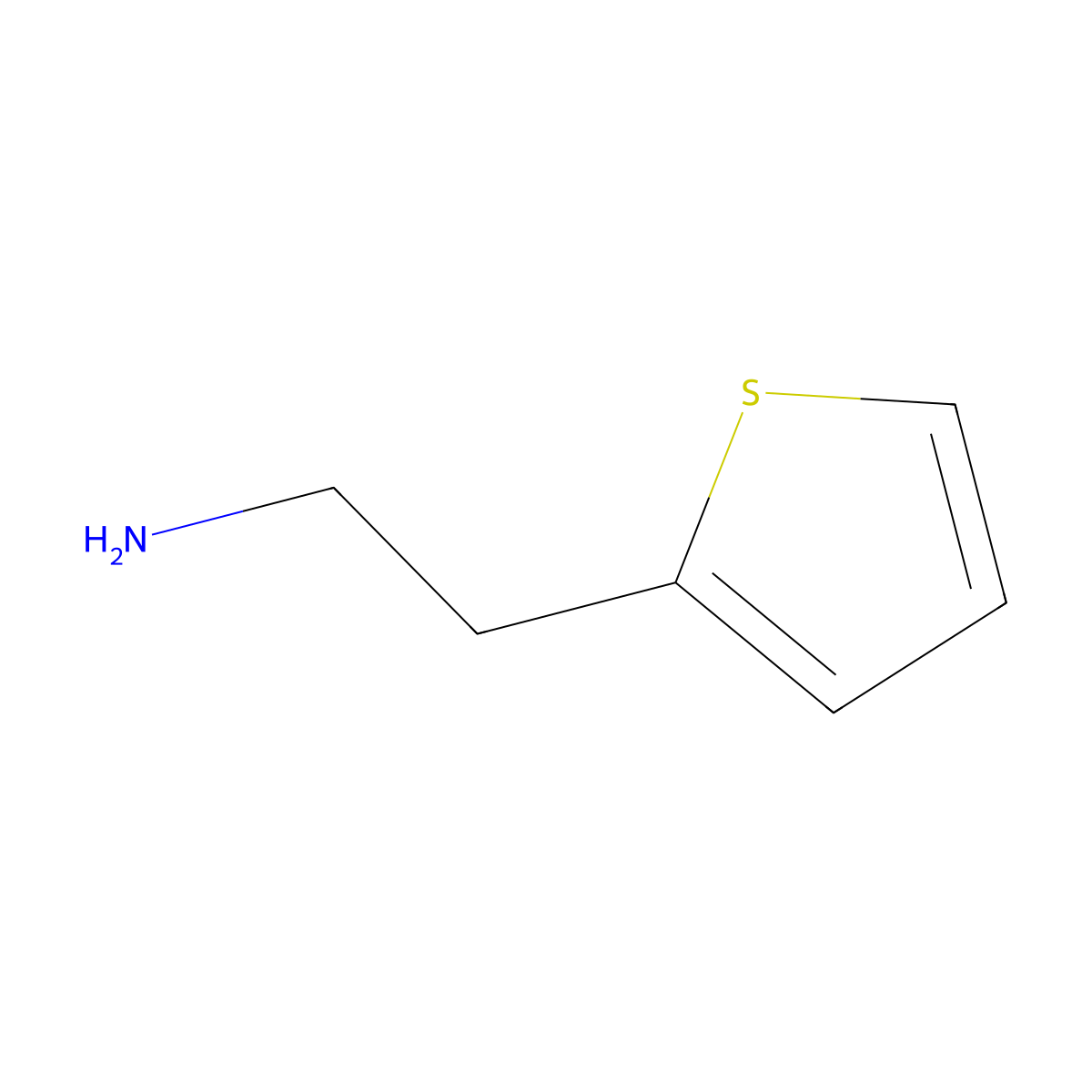 Thiopheneethanamine molecular structure, CAS 30433-91-1