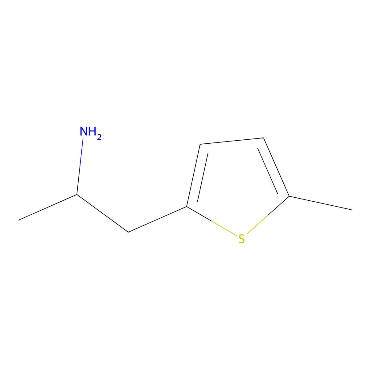 1-(5-Methylthiophen-2-yl)propan-2-amine molecular structure, CAS 30433-94-4
