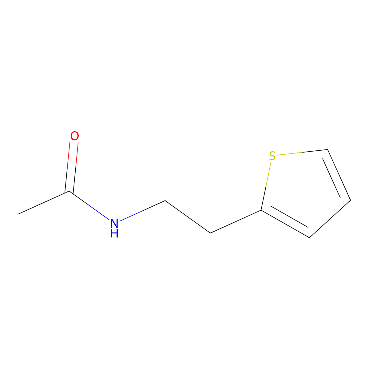 N-(2-Thiophen-2-yl-ethyl)-acetamide molecular structure, CAS 30433-95-5