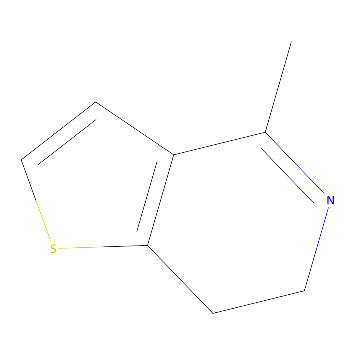 4-methyl-6H,7H-thieno[3,2-c]pyridine molecular structure, CAS 30433-99-9