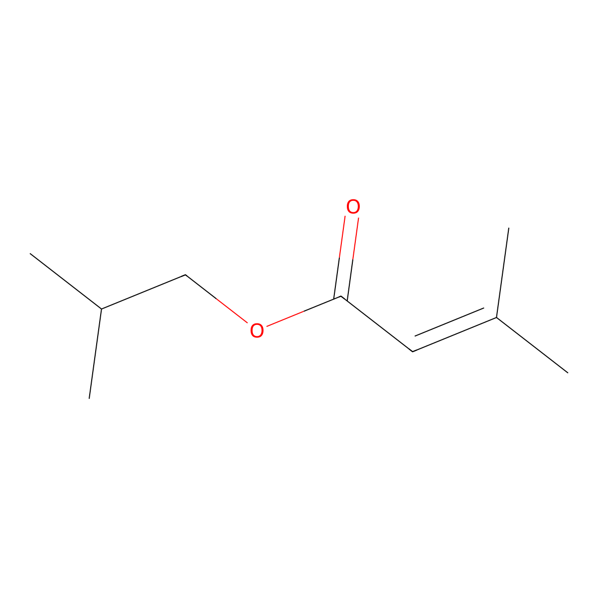 Isobutyl 3-methyl-2-butenoate molecular structure, CAS 30434-54-9