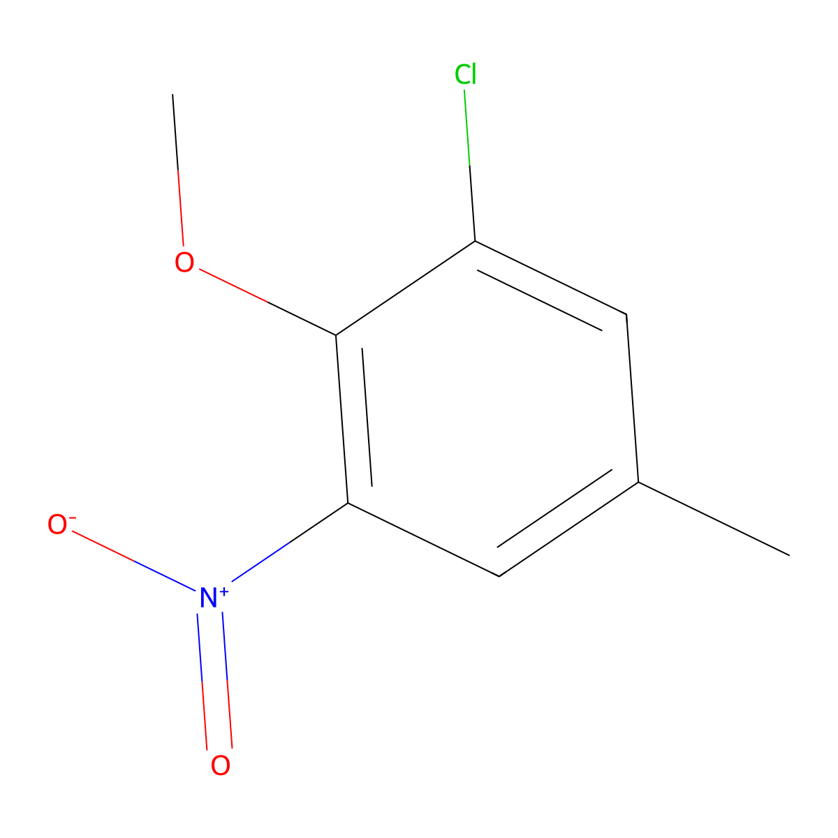1-Chloro-2-methoxy-5-methyl-3-nitrobenzene molecular structure, CAS 30435-35-9