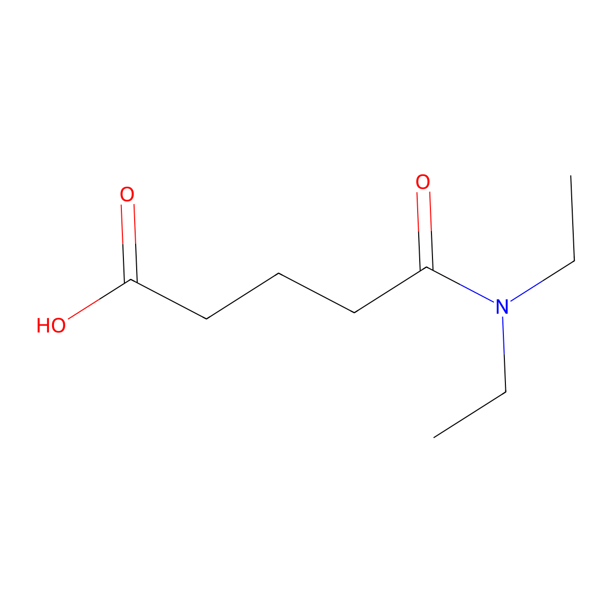 4-(Diethylcarbamoyl)butanoic acid molecular structure, CAS 30436-23-8