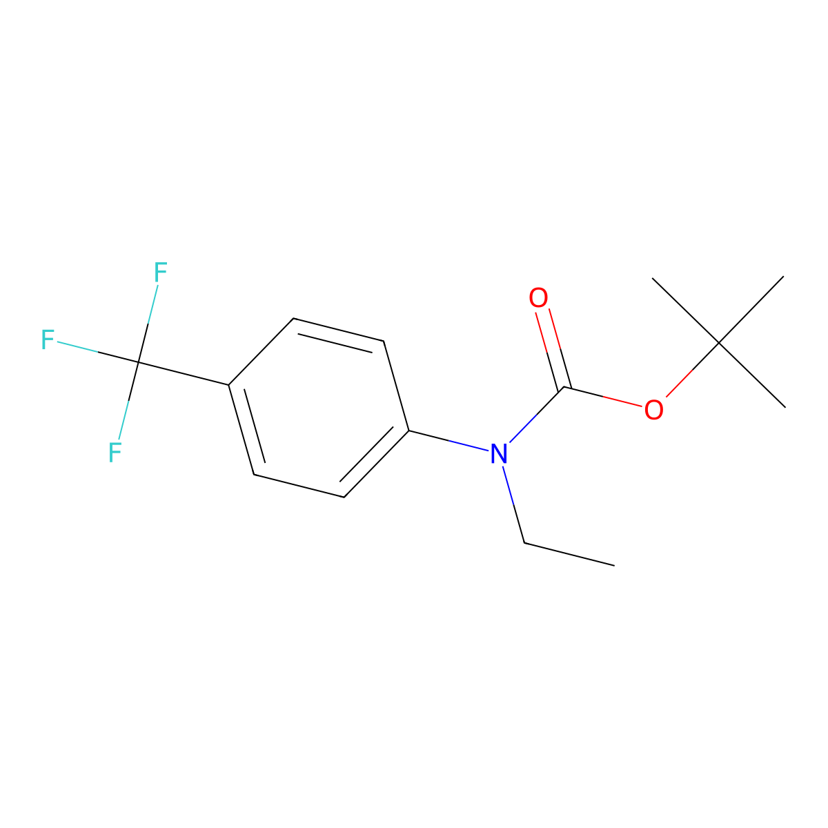 Tert-butyl ethyl(4-(trifluoromethyl)phenyl)carbamate molecular structure, CAS 3043658-45-0