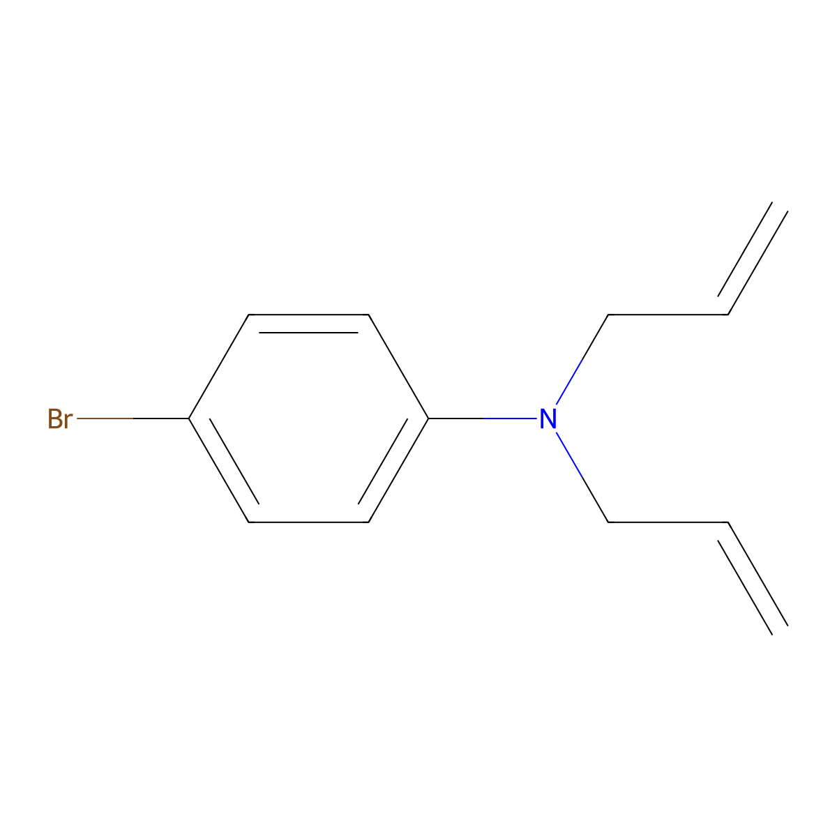 N,N-diallyl-4-bromoaniline molecular structure, CAS 30438-95-0