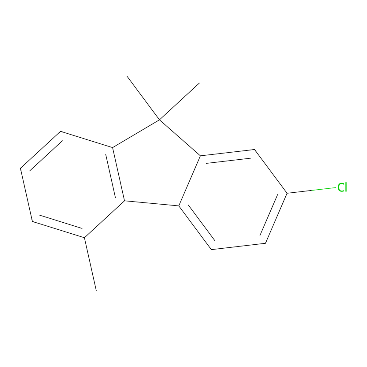 2-Chloro-5,9,9-trimethyl-9H-fluorene molecular structure, CAS 3043827-05-7