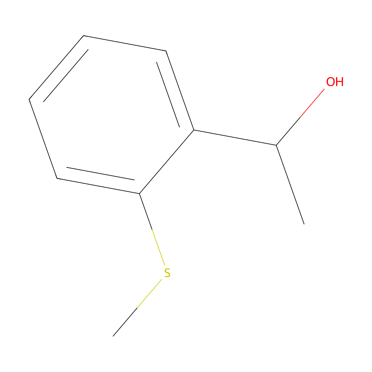 1-[2-(Methylsulfanyl)phenyl]ethan-1-ol molecular structure, CAS 30439-31-7