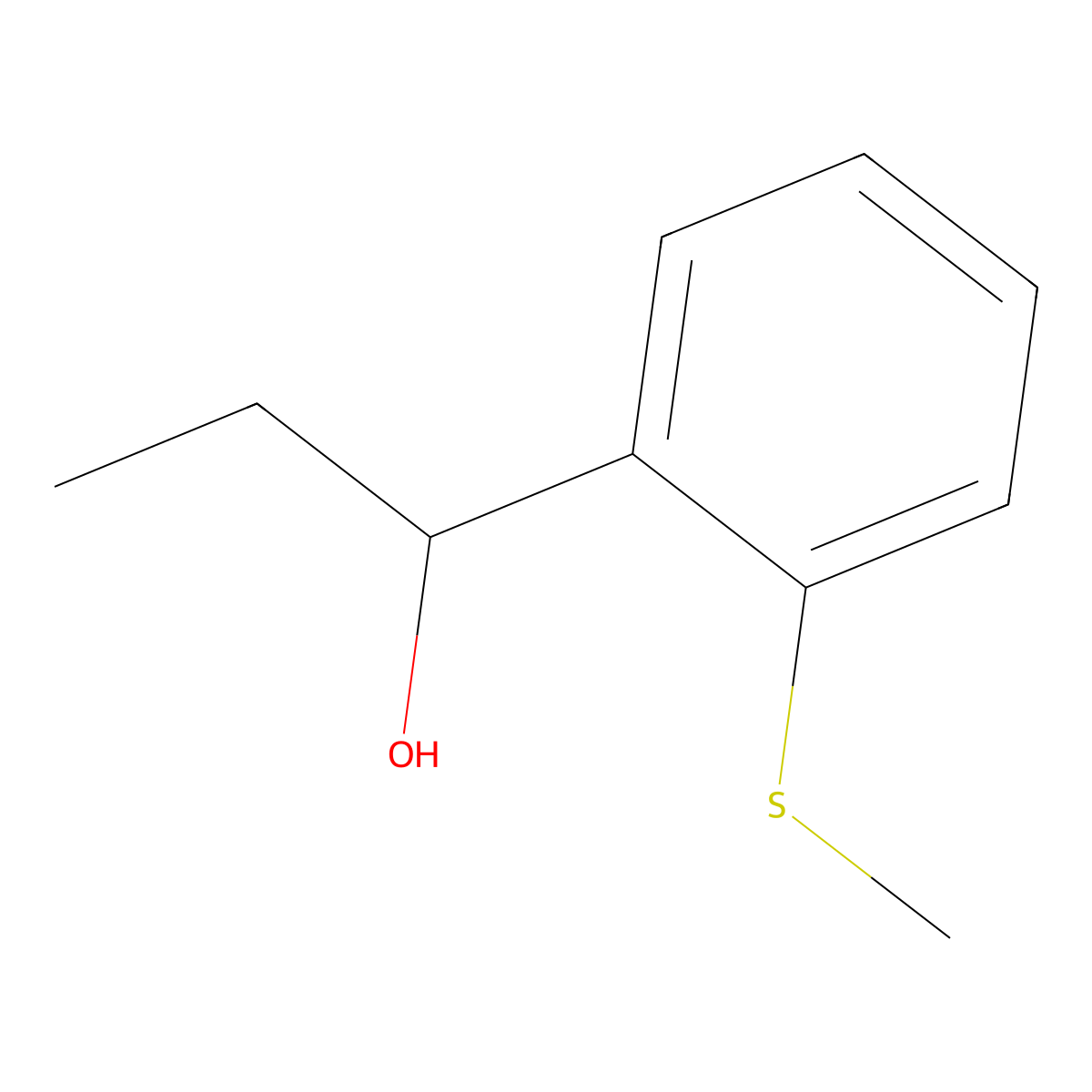 alpha-Ethyl-2-(methylthio)benZenemethanol molecular structure, CAS 30439-32-8