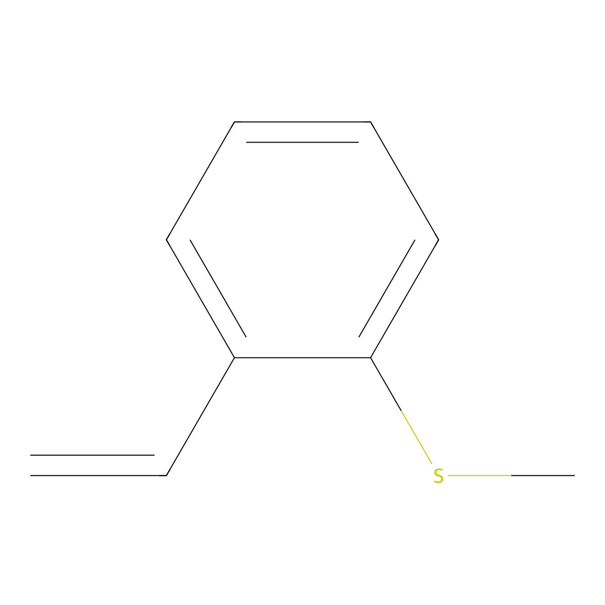 1-(Methylsulfanyl)-2-vinylbenzene molecular structure, CAS 30439-34-0