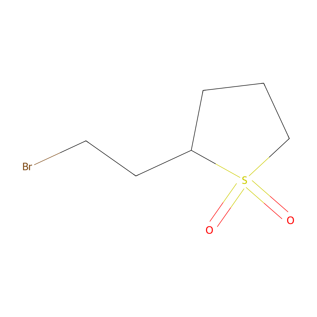 2-(2-Bromoethyl)-1lambda6-thiolane-1,1-dione molecular structure, CAS 3043935-91-4