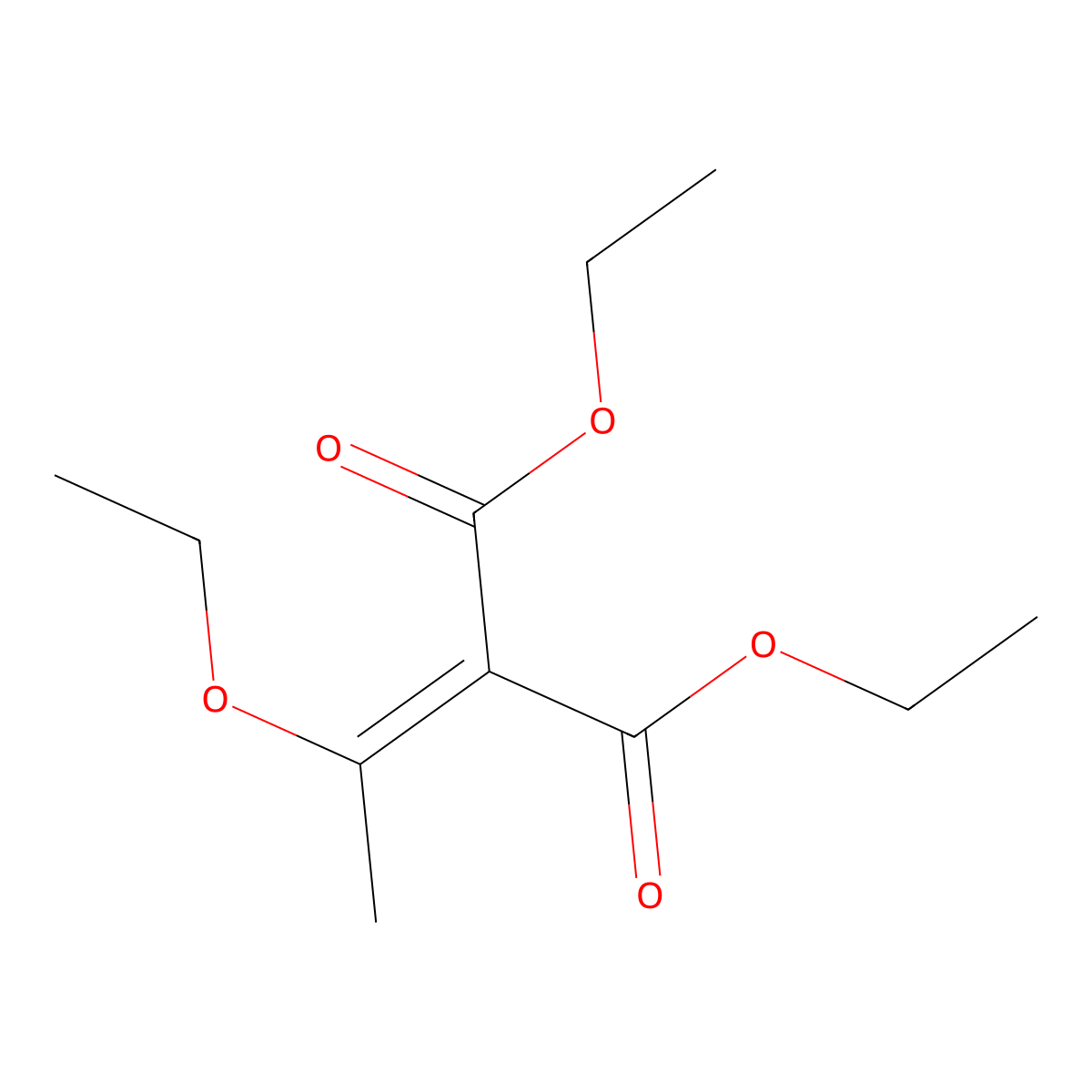 Propanedioic acid, 2-(1-ethoxyethylidene)-, 1,3-diethyl ester molecular structure, CAS 3044-06-2