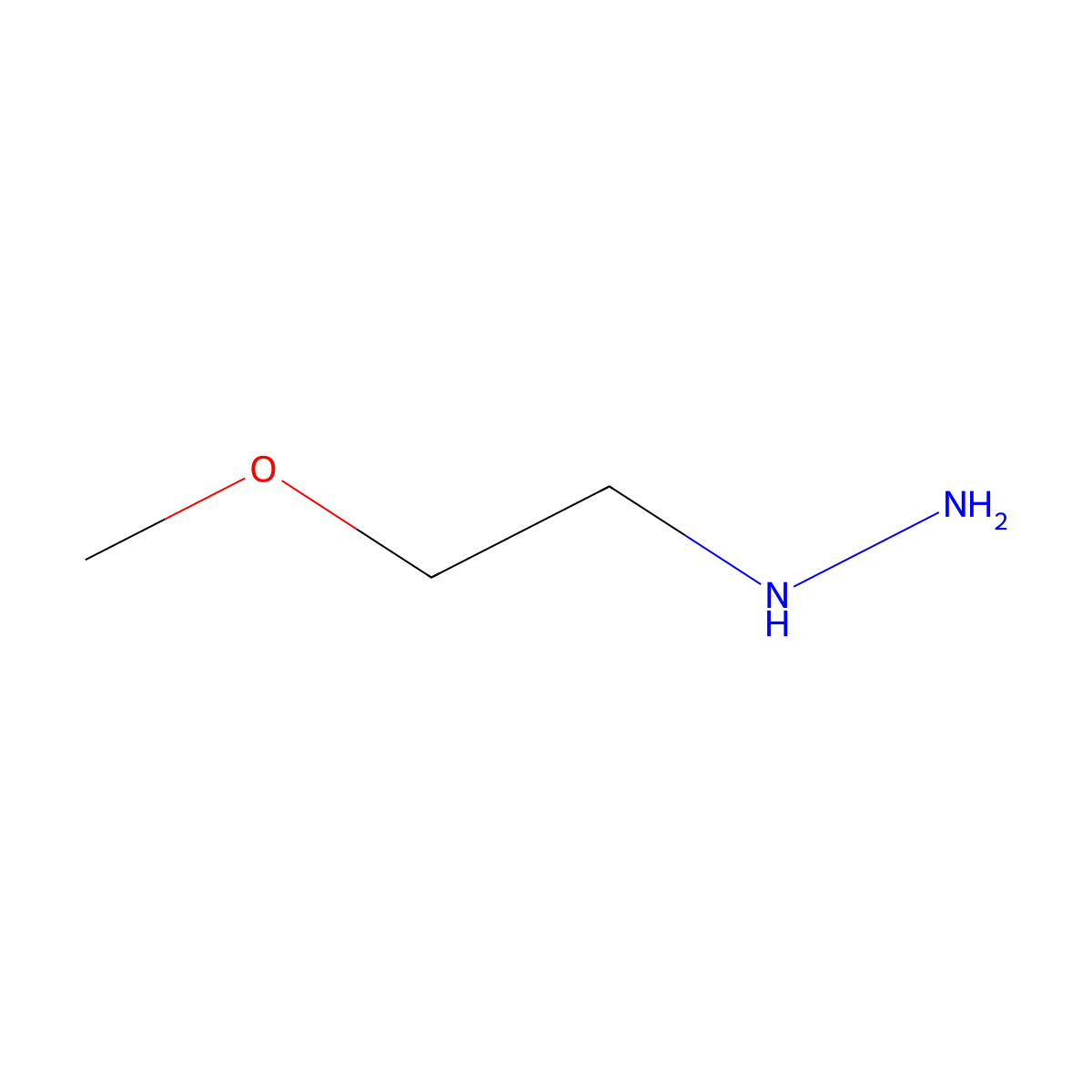 (2-Methoxyethyl)hydrazine molecular structure, CAS 3044-15-3