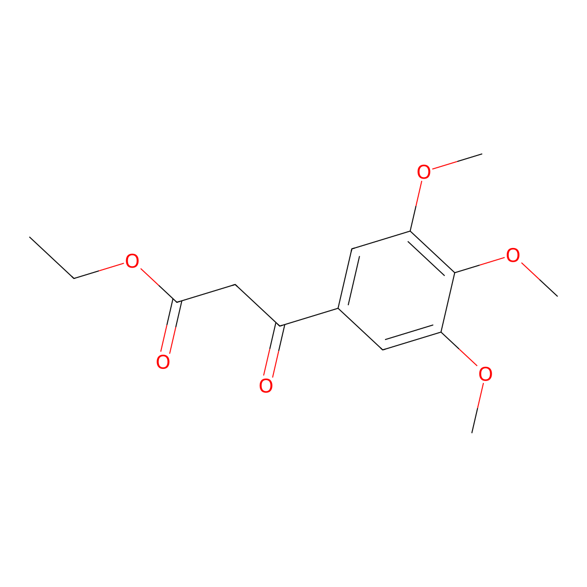 Ethyl (3,4,5-trimethoxybenzoyl)acetate molecular structure, CAS 3044-56-2