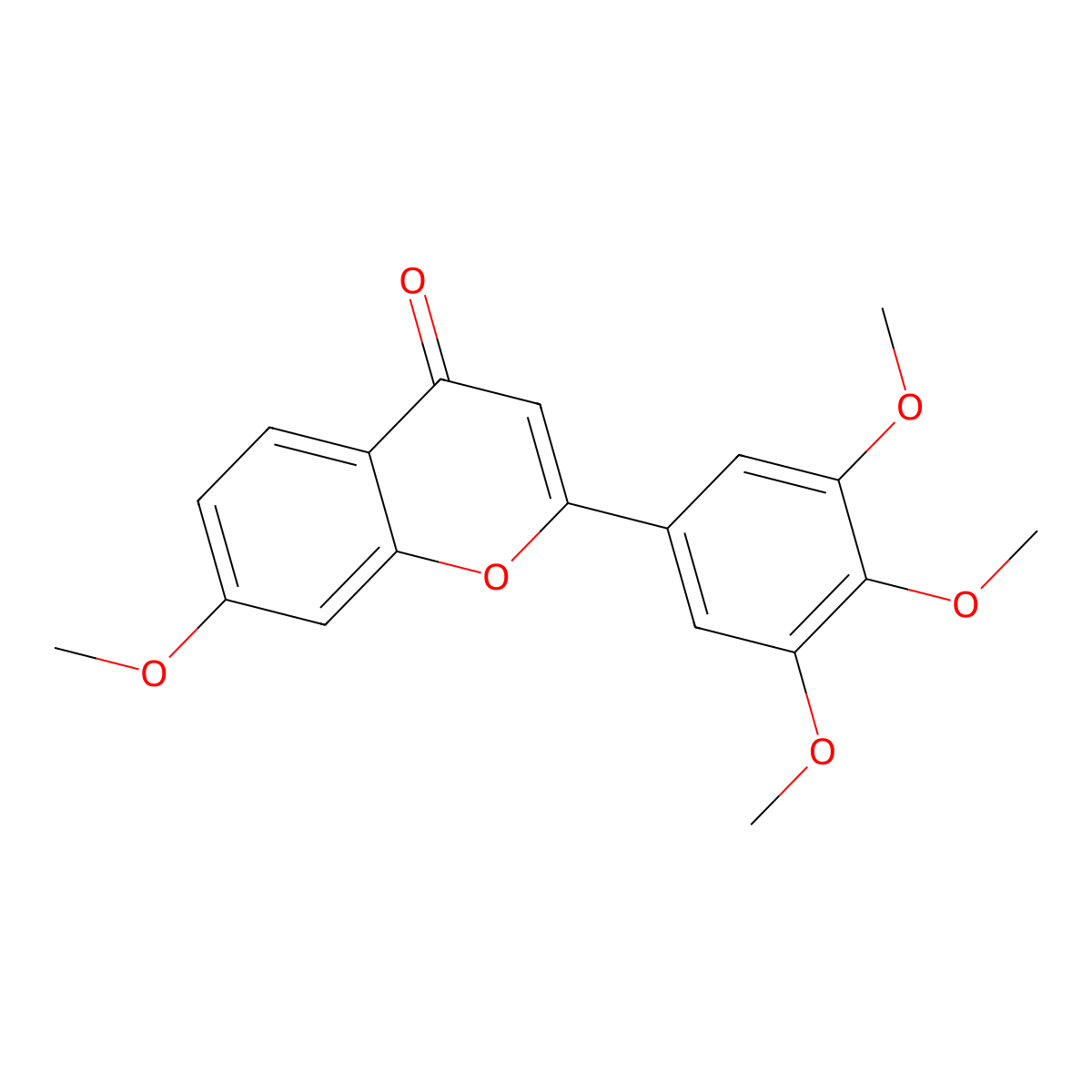 7,3',4',5'-Tetramethoxyflavone molecular structure, CAS 3044-57-3