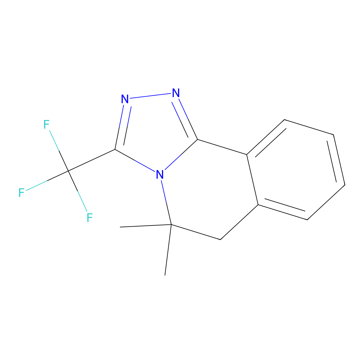 5,5-dimethyl-3-(trifluoromethyl)-6H-[1,2,4]triazolo[3,4-a]isoquinoline molecular structure, CAS 304435-51-6