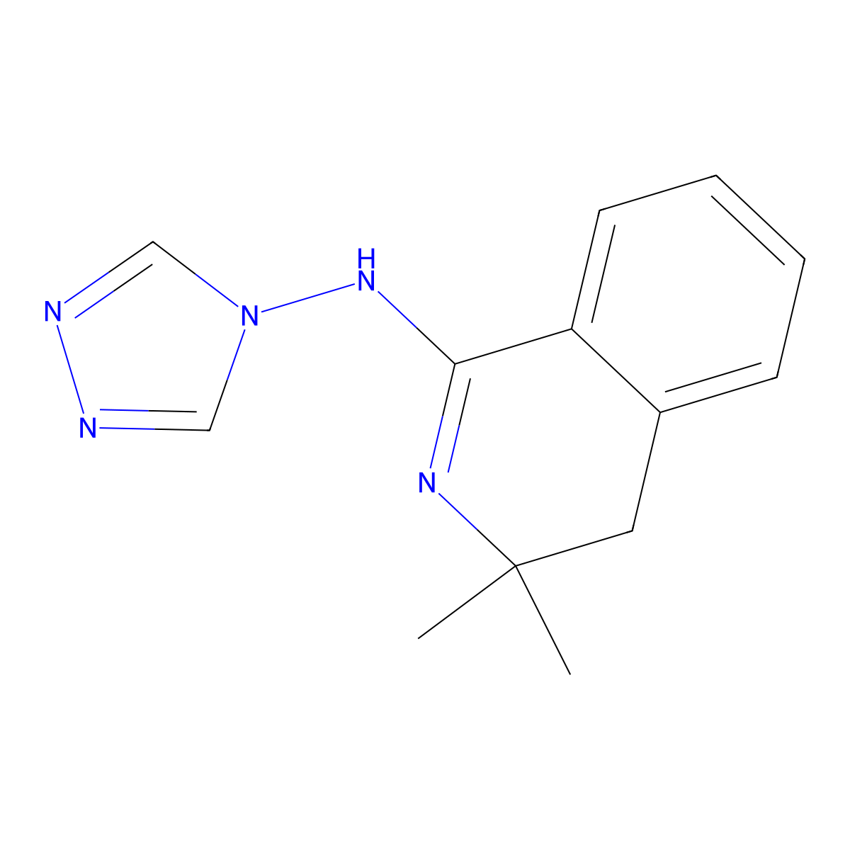 3,3-dimethyl-N-(4H-1,2,4-triazol-4-yl)-3,4-dihydroisoquinolin-1-amine molecular structure, CAS 304435-56-1