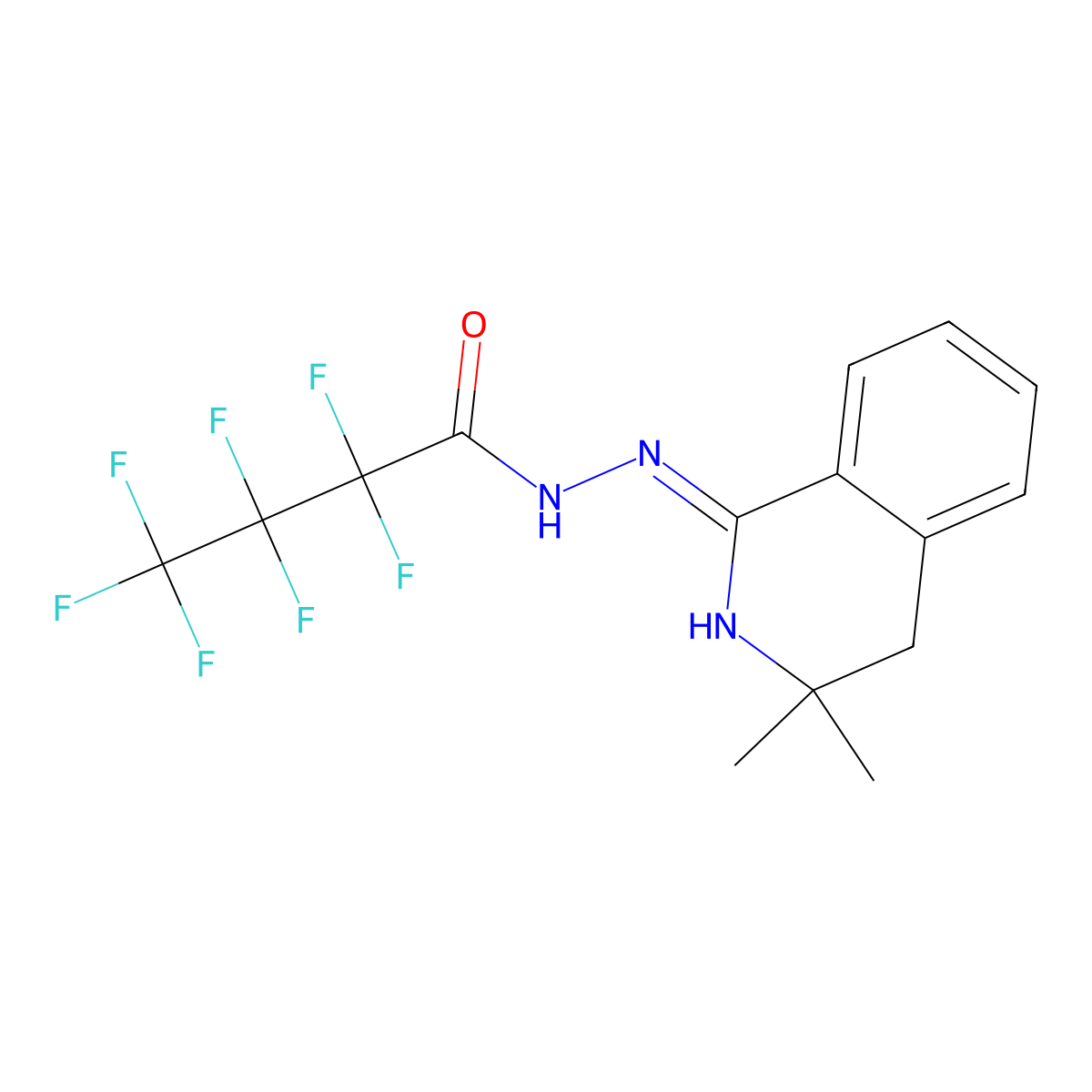 N'-(3,3-Dimethyl-3,4-dihydroisoquinolin-1-yl)-2,2,3,3,4,4,4-heptafluorobutanehydrazide molecular structure, CAS 304435-60-7
