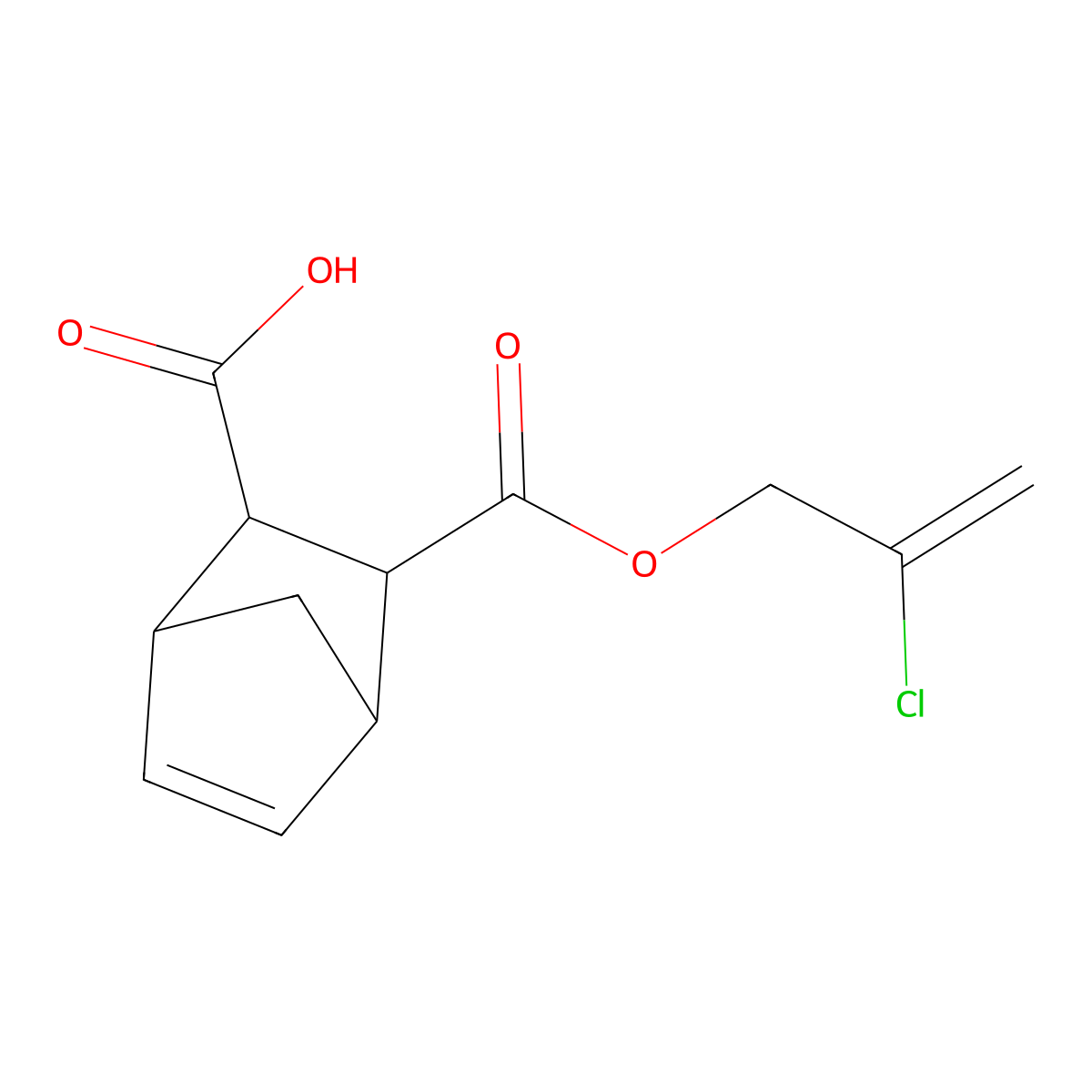 3-{[(2-Chloro-2-propenyl)oxy]carbonyl}bicyclo[2.2.1]hept-5-ene-2-carboxylic acid molecular structure, CAS 304437-68-1