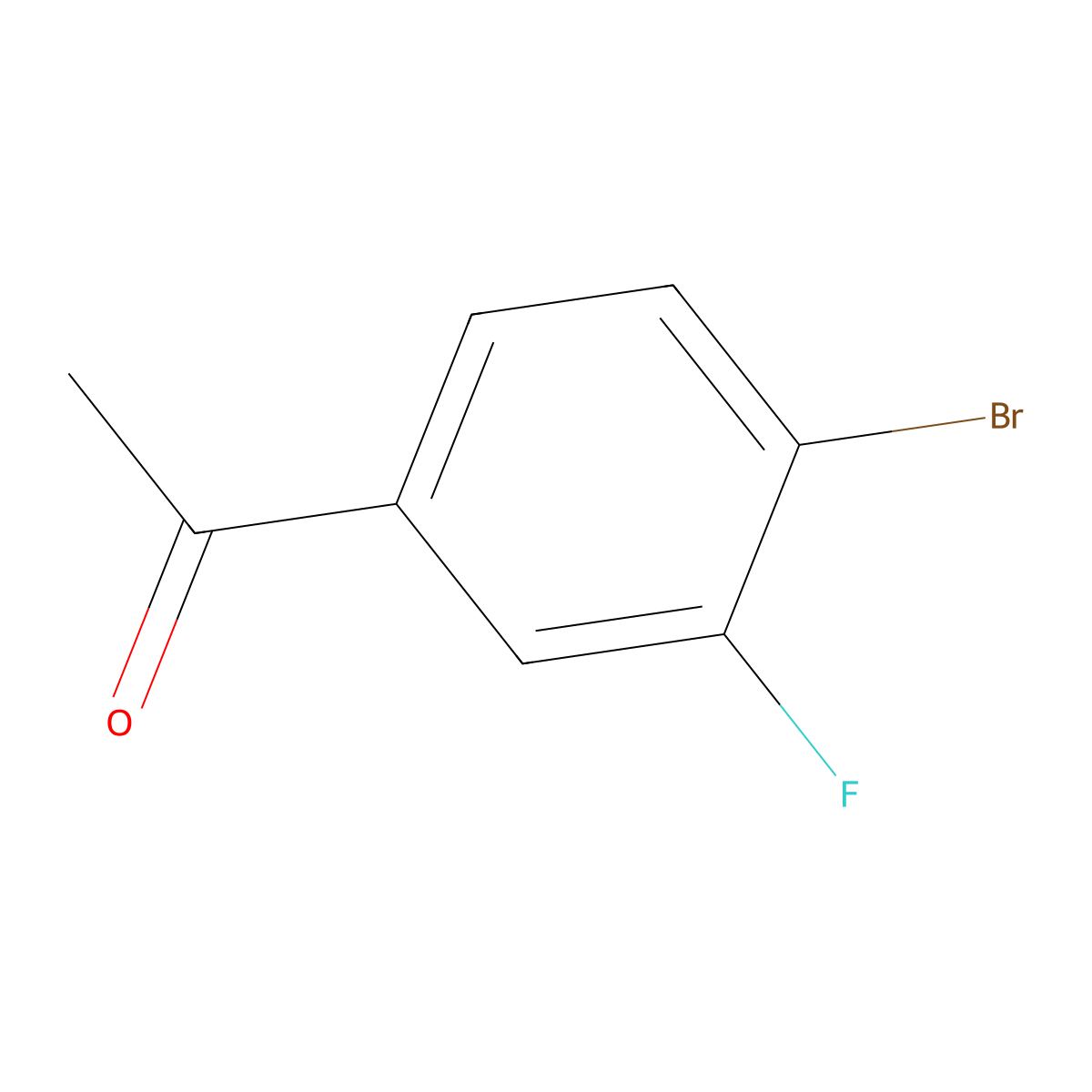 1-(4-Bromo-3-fluorophenyl)ethan-1-one molecular structure, CAS 304445-49-6