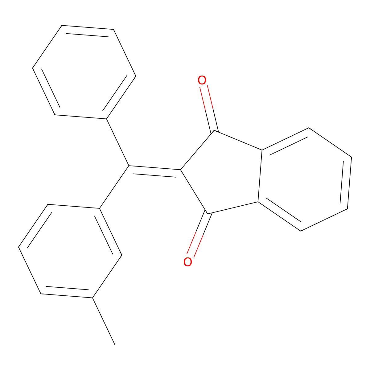 2-[(3-Methylphenyl)-phenylmethylidene]indene-1,3-dione molecular structure, CAS 304446-23-9