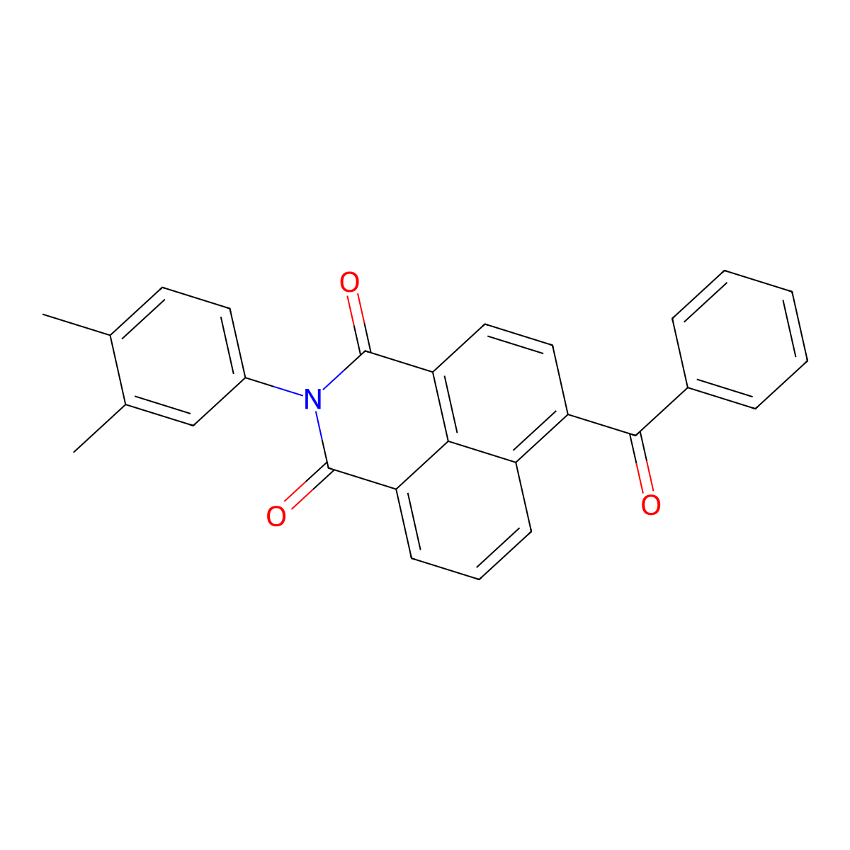 6-Benzoyl-2-(3,4-dimethylphenyl)benzo[de]isoquinoline-1,3-dione molecular structure, CAS 304447-04-9