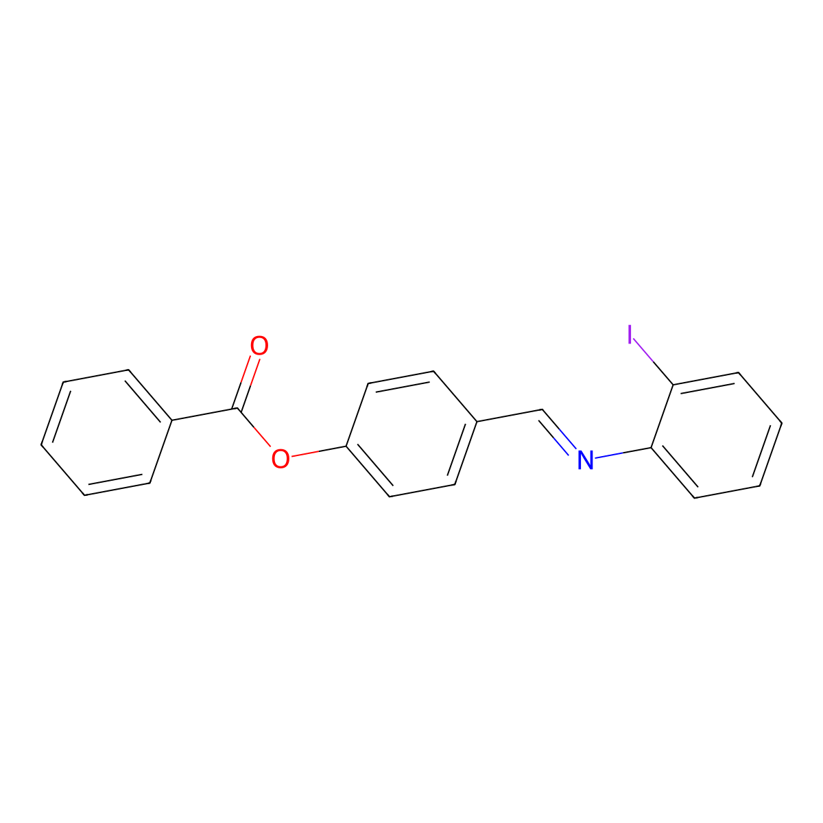 [4-[(2-Iodophenyl)iminomethyl]phenyl] benzoate molecular structure, CAS 304448-49-5