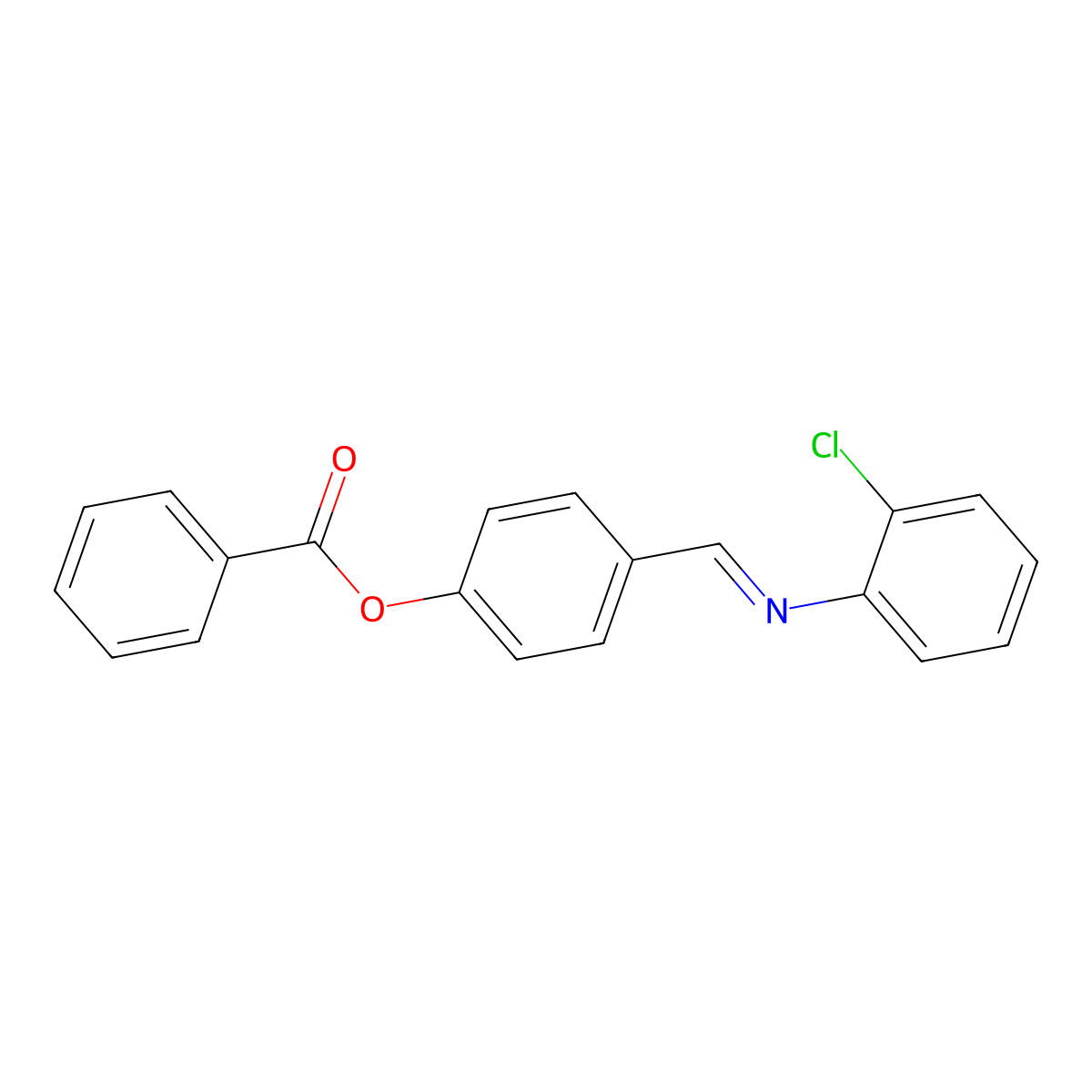 4-{[(2-Chlorophenyl)imino]methyl}phenyl benzoate molecular structure, CAS 304448-56-4