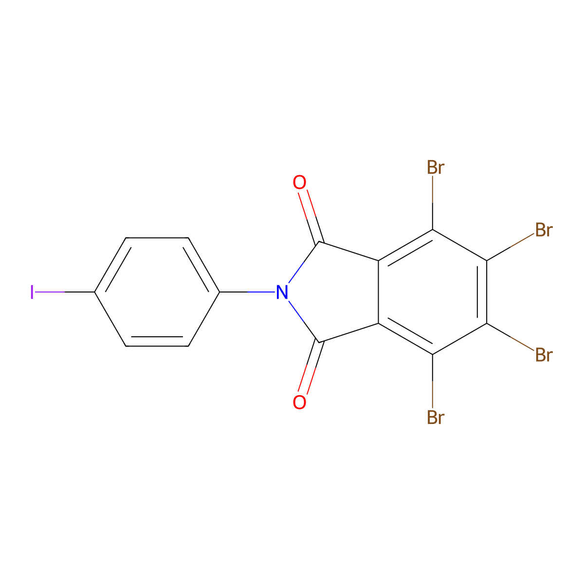 4,5,6,7-Tetrabromo-2-(4-iodophenyl)isoindole-1,3-dione molecular structure, CAS 304449-14-7