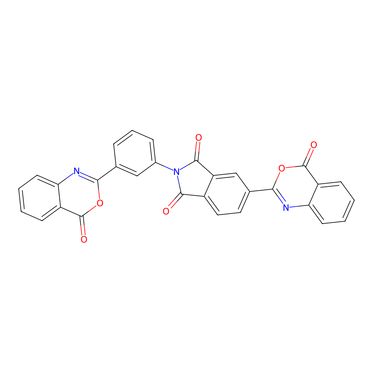 5-(4-oxo-4H-3,1-benzoxazin-2-yl)-2-[3-(4-oxo-4H-3,1-benzoxazin-2-yl)phenyl]-1H-isoindole-1,3(2H)-dione molecular structure, CAS 304449-37-4