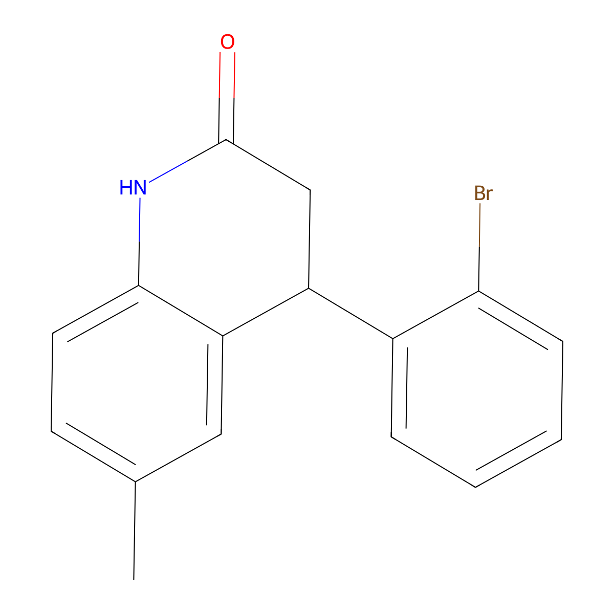 4-(2-bromophenyl)-6-methyl-3,4-dihydroquinolin-2(1H)-one molecular structure, CAS 304451-48-7