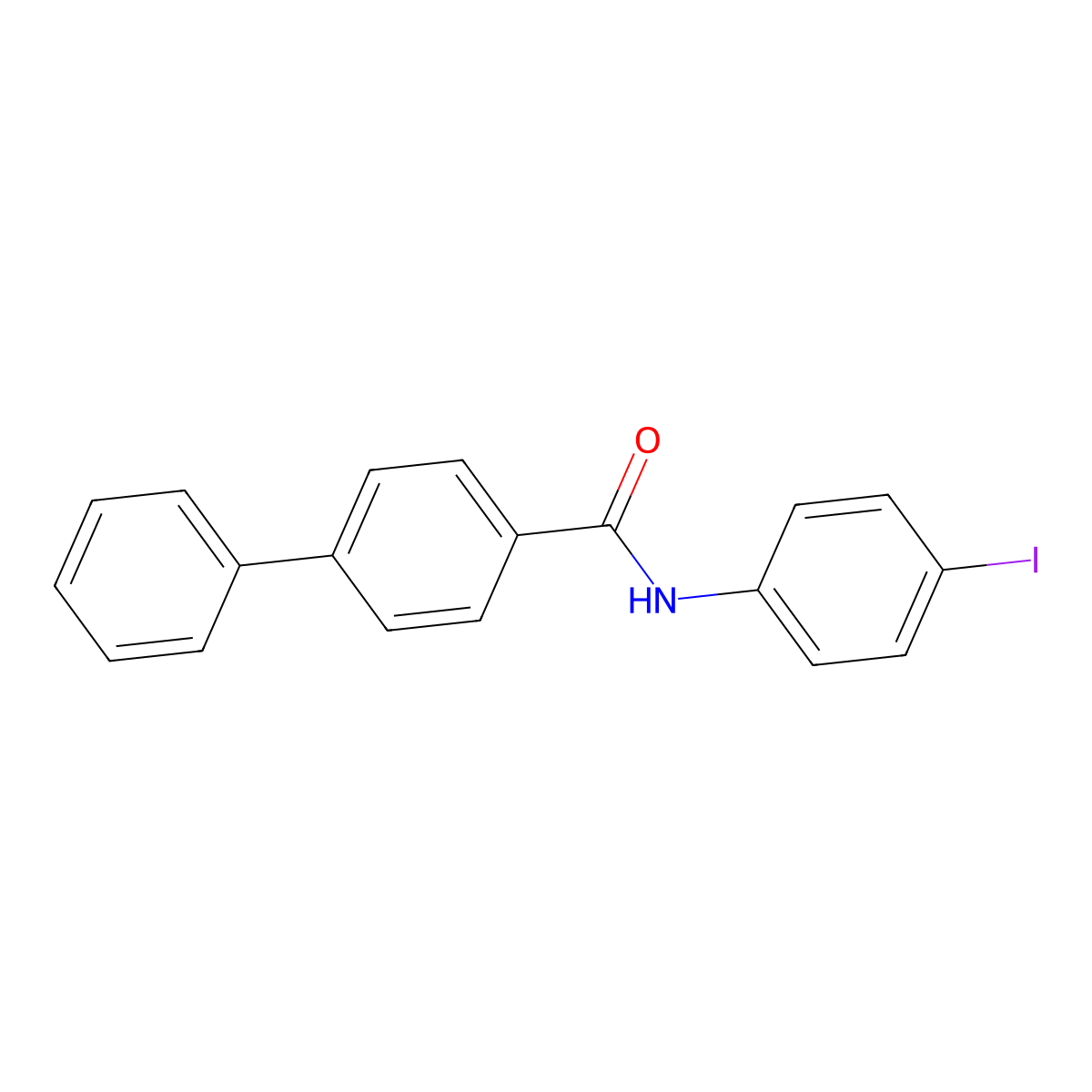 N-(4-iodophenyl)-4-biphenylcarboxamide molecular structure, CAS 304452-58-2