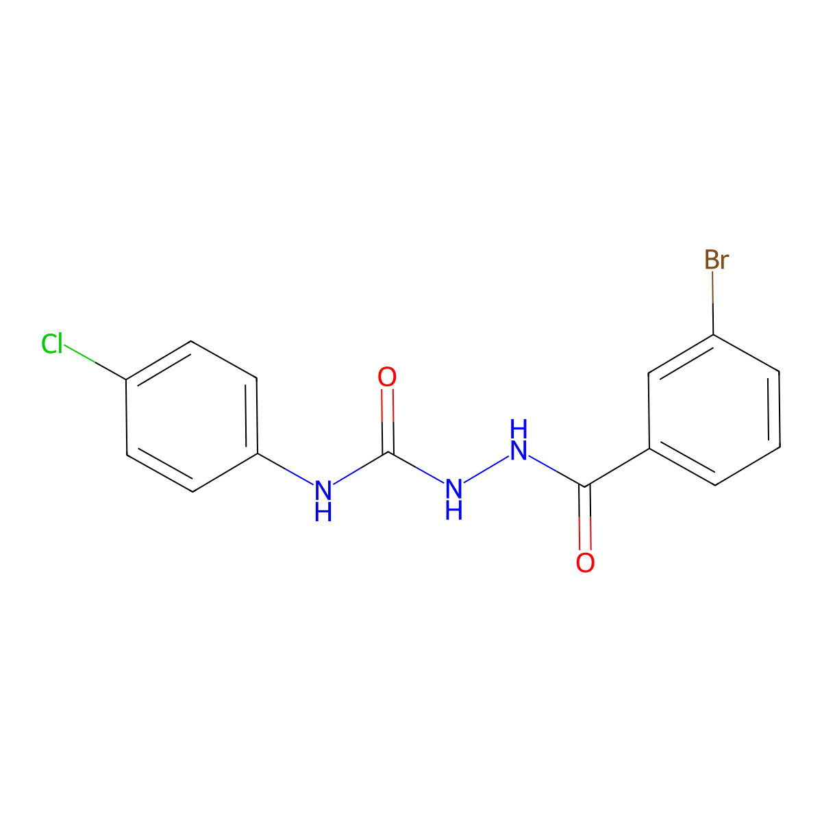 2-(3-bromobenzoyl)-N-(4-chlorophenyl)hydrazinecarboxamide molecular structure, CAS 304452-60-6