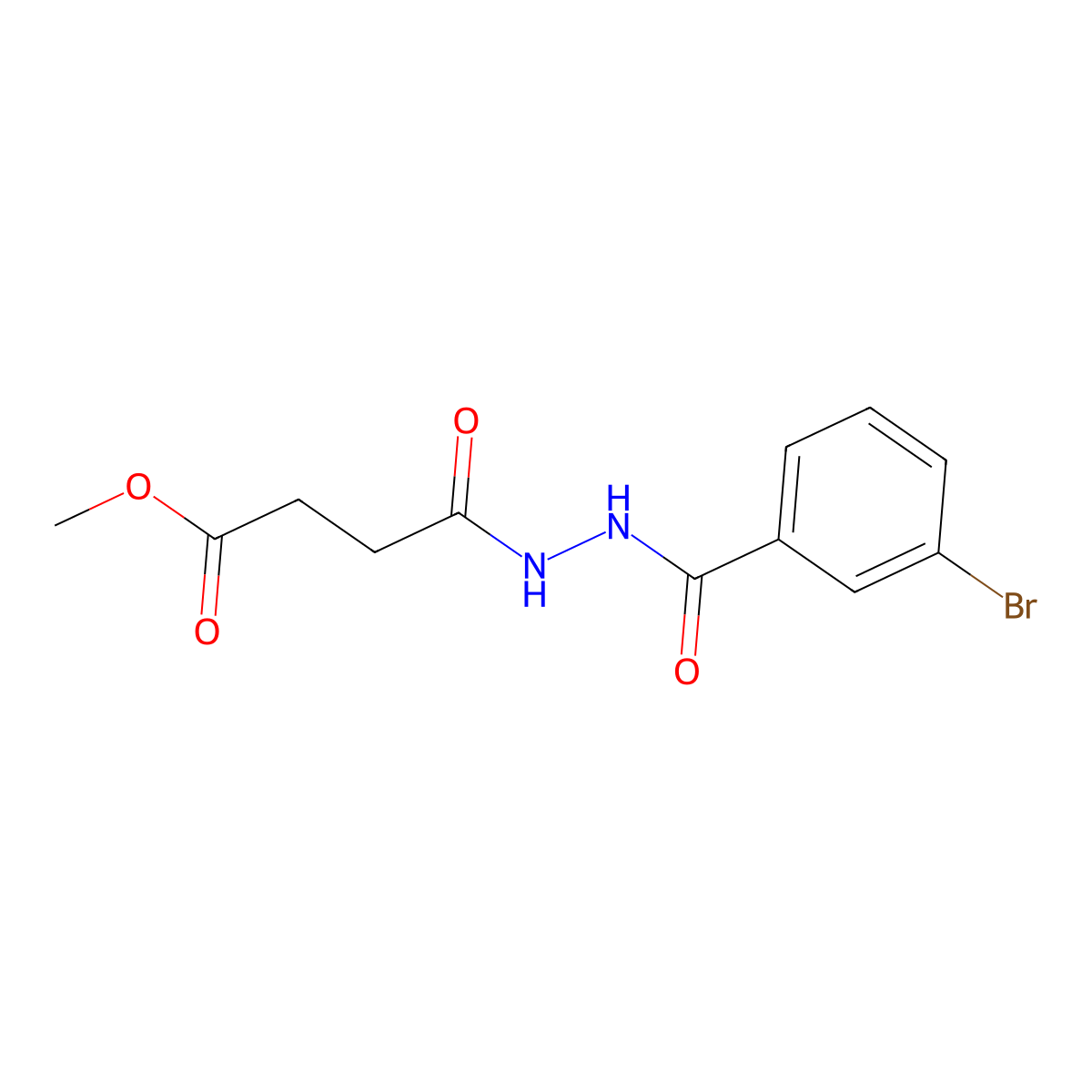 Methyl 4-[2-(3-bromobenzoyl)hydrazino]-4-oxobutanoate molecular structure, CAS 304452-61-7