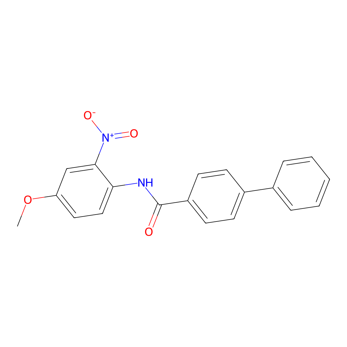 N-(4-methoxy-2-nitrophenyl)-4-phenylbenzamide molecular structure, CAS 304452-62-8