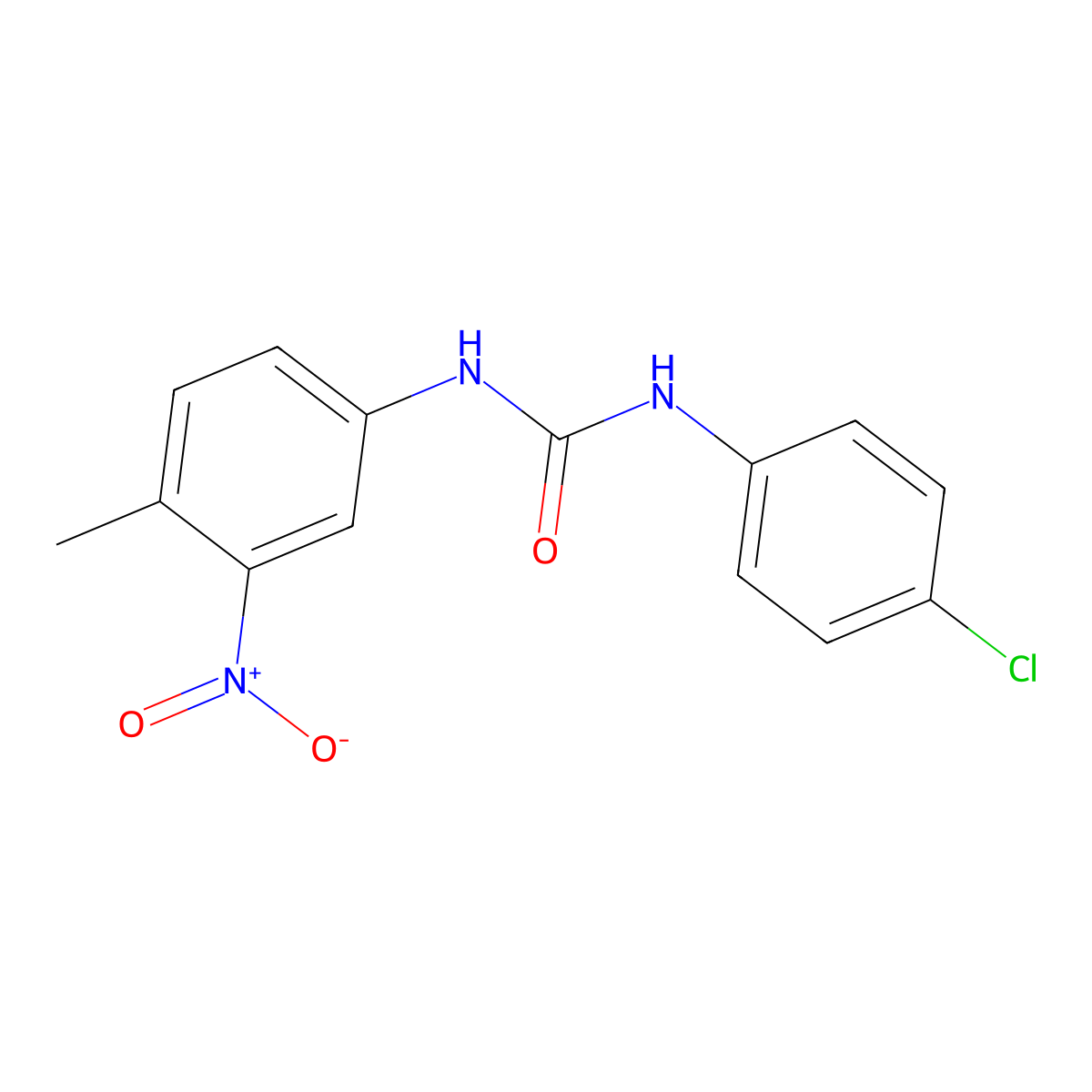 1-(4-Chlorophenyl)-3-(4-methyl-3-nitrophenyl)urea molecular structure, CAS 304453-12-1