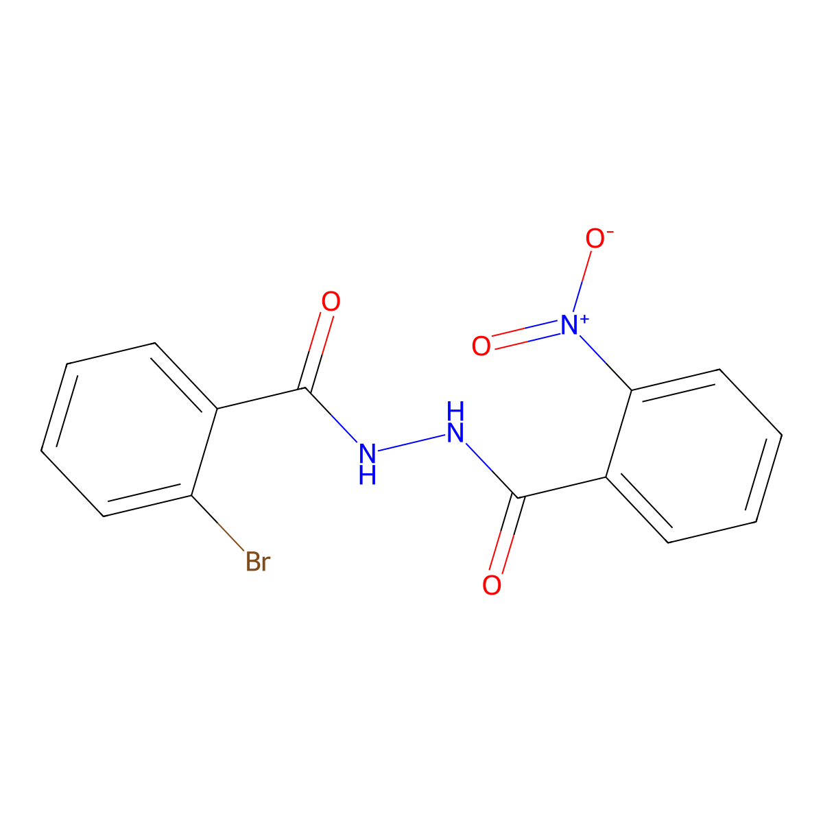 N'-(2-bromobenzoyl)-2-nitrobenzohydrazide molecular structure, CAS 304453-14-3