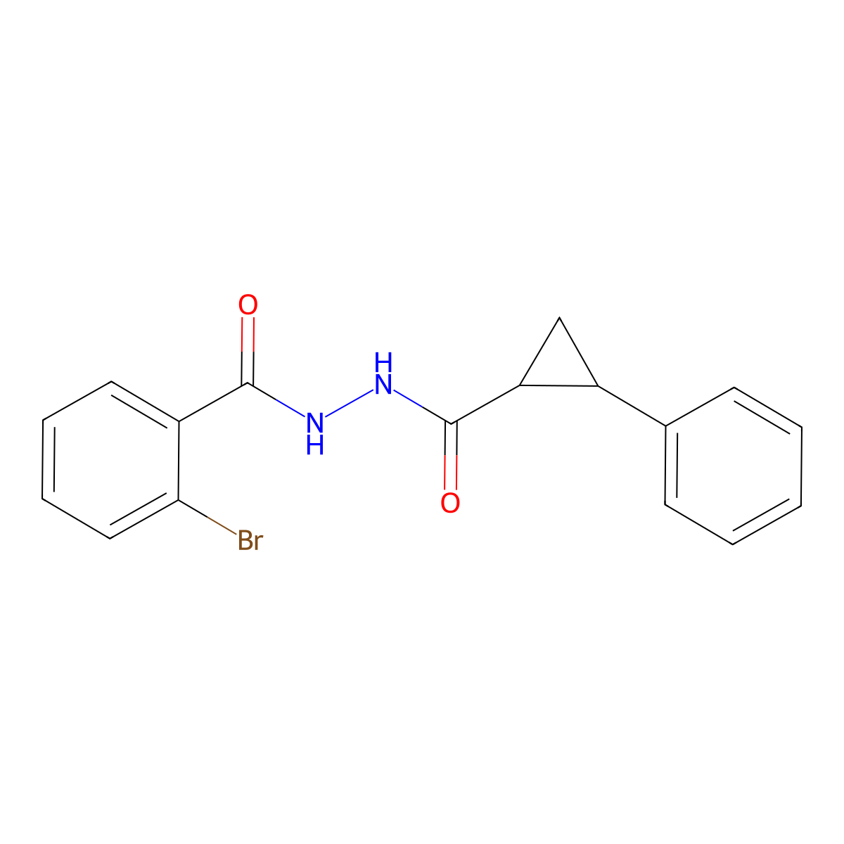 2-bromo-N'-(2-phenylcyclopropanecarbonyl)benzohydrazide molecular structure, CAS 304453-16-5