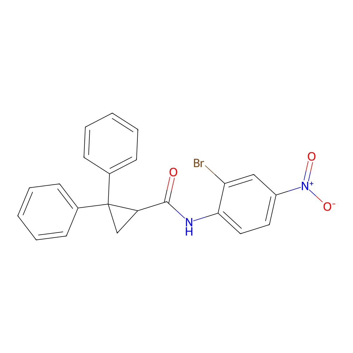 N-(2-bromo-4-nitrophenyl)-2,2-diphenylcyclopropanecarboxamide molecular structure, CAS 304453-39-2