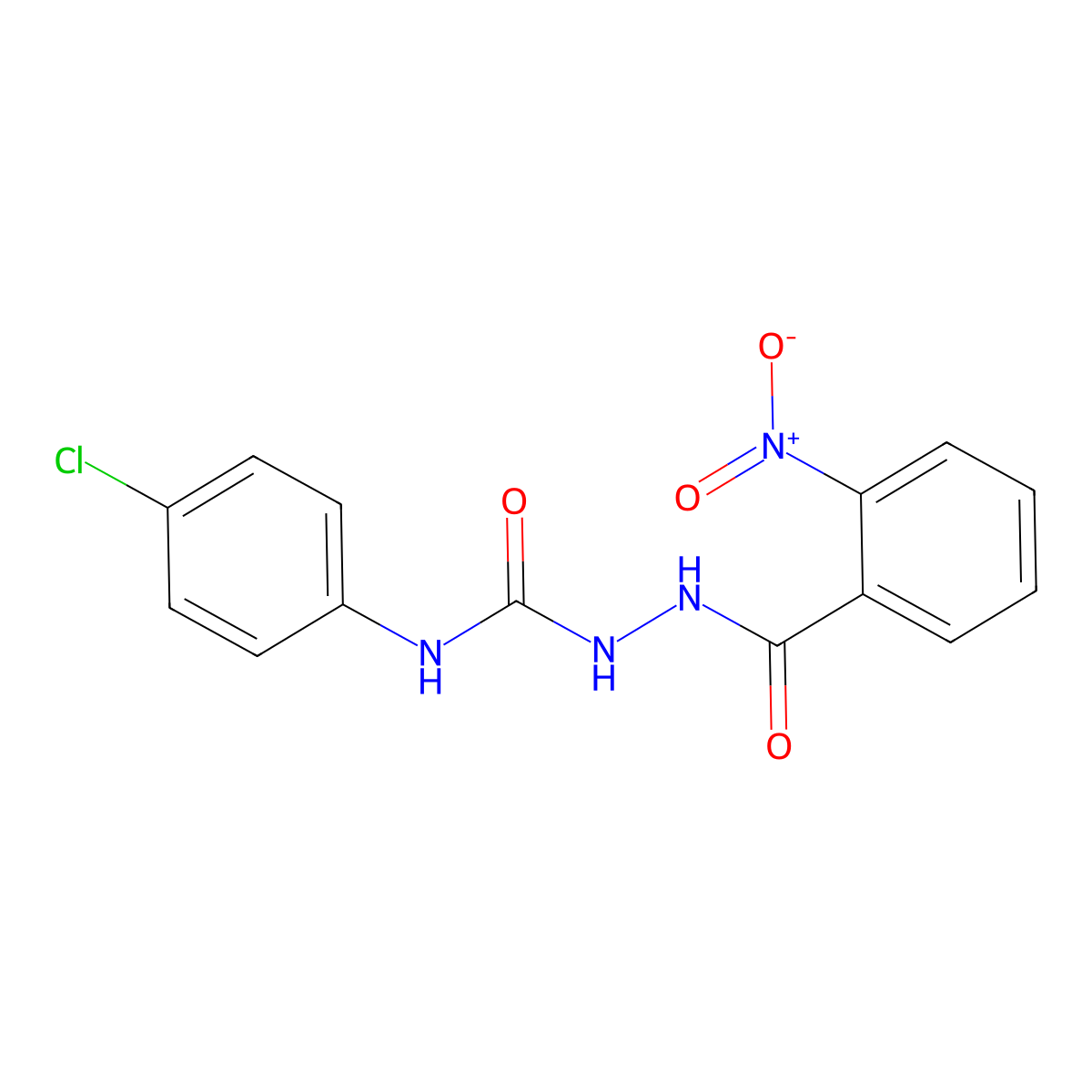 1-(4-Chlorophenyl)-3-[(2-nitrobenzoyl)amino]urea molecular structure, CAS 304453-51-8