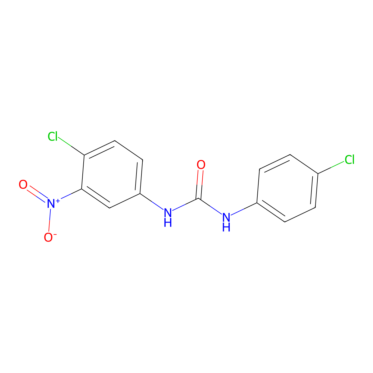 N-(4-Chloro-3-nitrophenyl)-N'-(4-chlorophenyl)urea molecular structure, CAS 304453-52-9