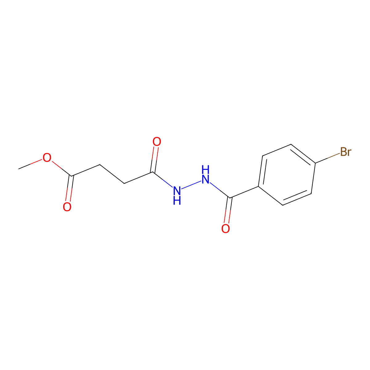 Methyl 4-[2-(4-bromobenzoyl)hydrazino]-4-oxobutanoate molecular structure, CAS 304453-64-3