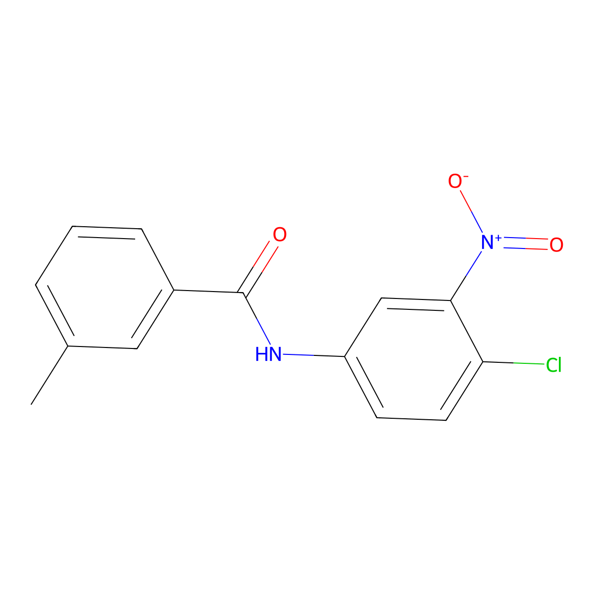 N-(4-chloro-3-nitrophenyl)-3-methylbenzamide molecular structure, CAS 304453-70-1