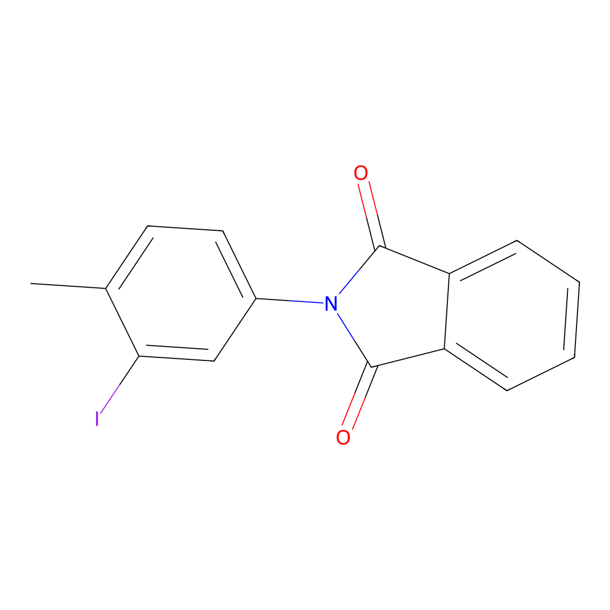 2-(3-iodo-4-methylphenyl)-1H-isoindole-1,3(2H)-dione molecular structure, CAS 304455-35-4