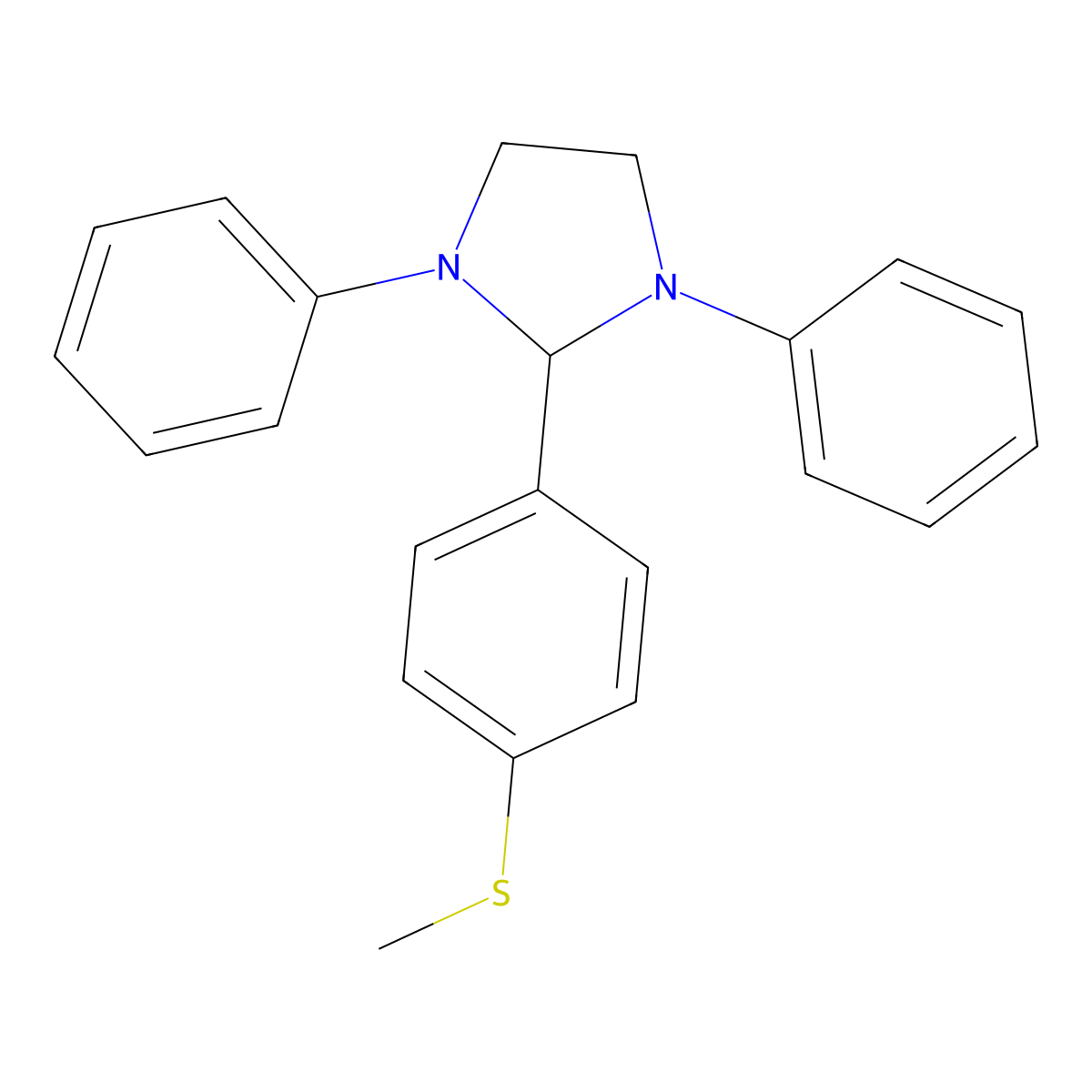 2-(4-(Methylthio)phenyl)-1,3-diphenylimidazolidine molecular structure, CAS 304455-37-6